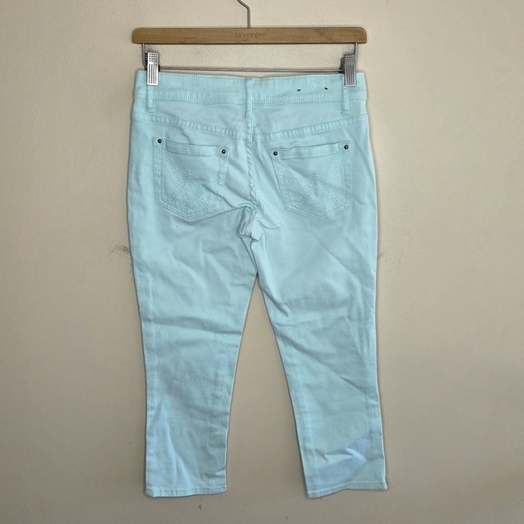 Y2K Delia's | Mint Green Capri Taylor Fit Jeans Juniors Size 3/4 - Picture 4 of 7